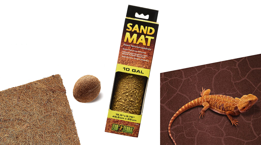 There are many different types of mats and reptile carpets for bearded dragons - just make sure to buy from a reputable reptile brand! 